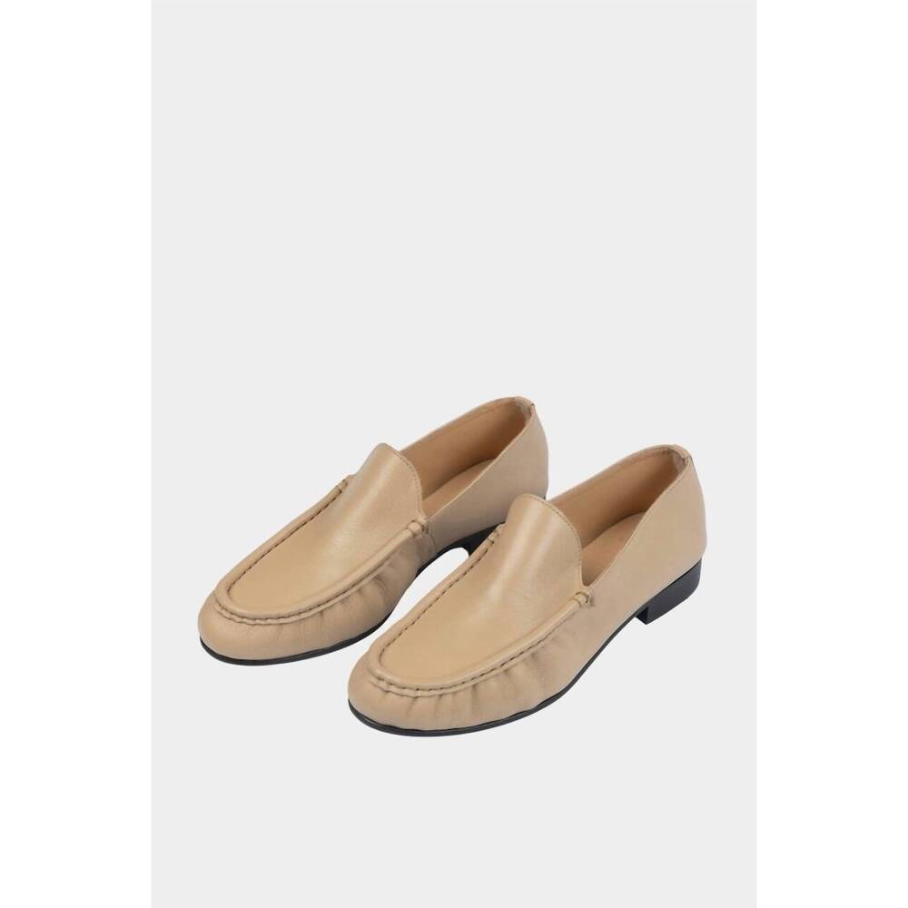 NEW CORDERA women's leather loafer in rama beige